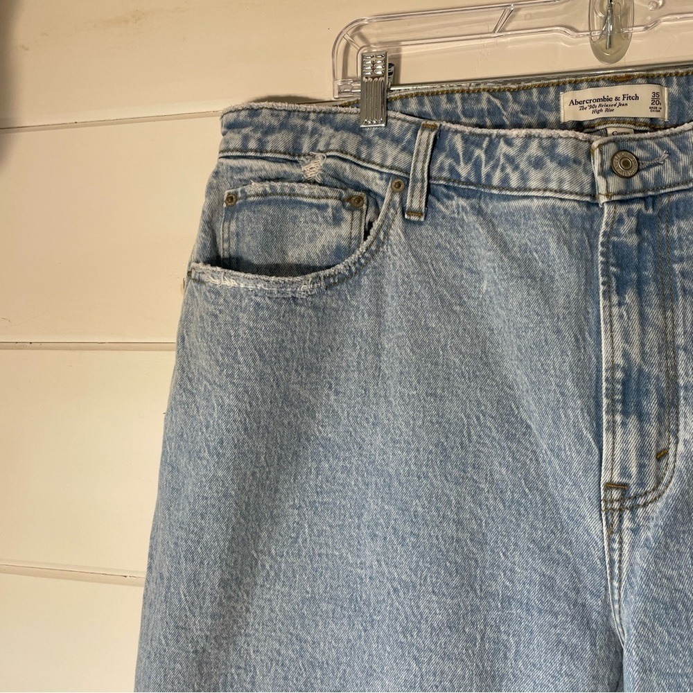 Abercrombie & Fitch The 90's Relaxed Jeans High Rise Plus Size 35 Curve Love - Picture 7 of 12
